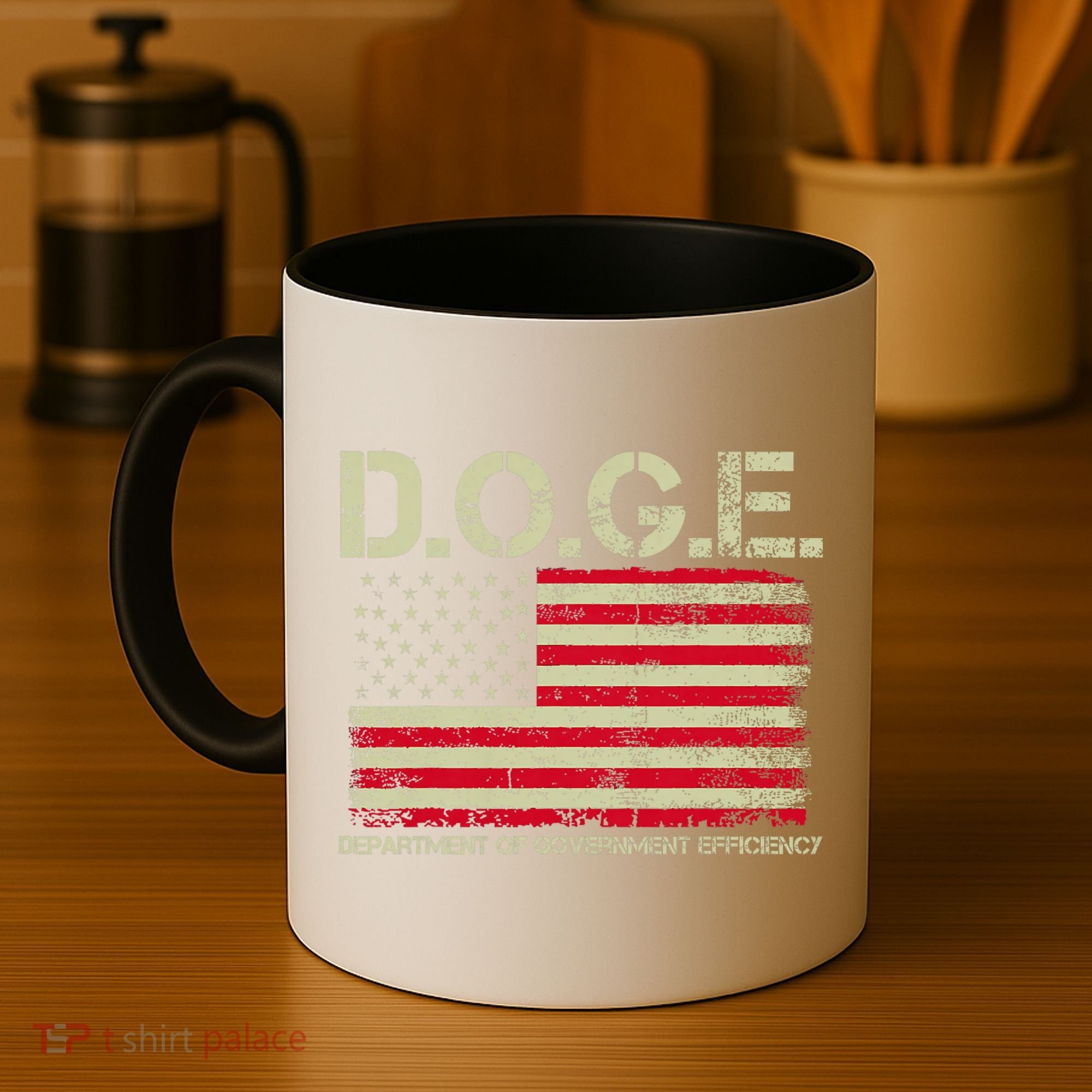 D.O.G.E Doge Department Of Government Efficiency On Back Coffee Mug