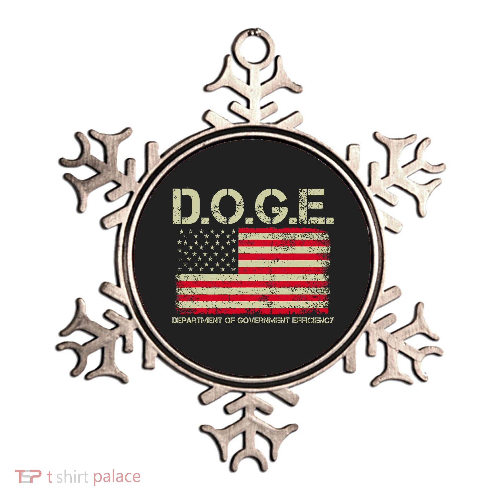 D.O.G.E Doge Department Of Government Efficiency On Back Ornament