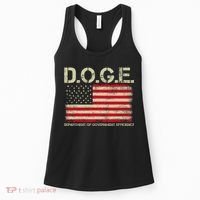 D.O.G.E Doge Department Of Government Efficiency On Back Women's Tank Top thumb 0
