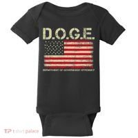 D.O.G.E Doge Department Of Government Efficiency On Back Baby Bodysuit thumb 0