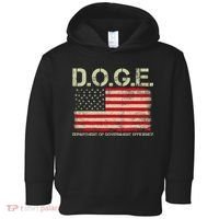 D.O.G.E Doge Department Of Government Efficiency On Back Toddler Hoodie thumb 0