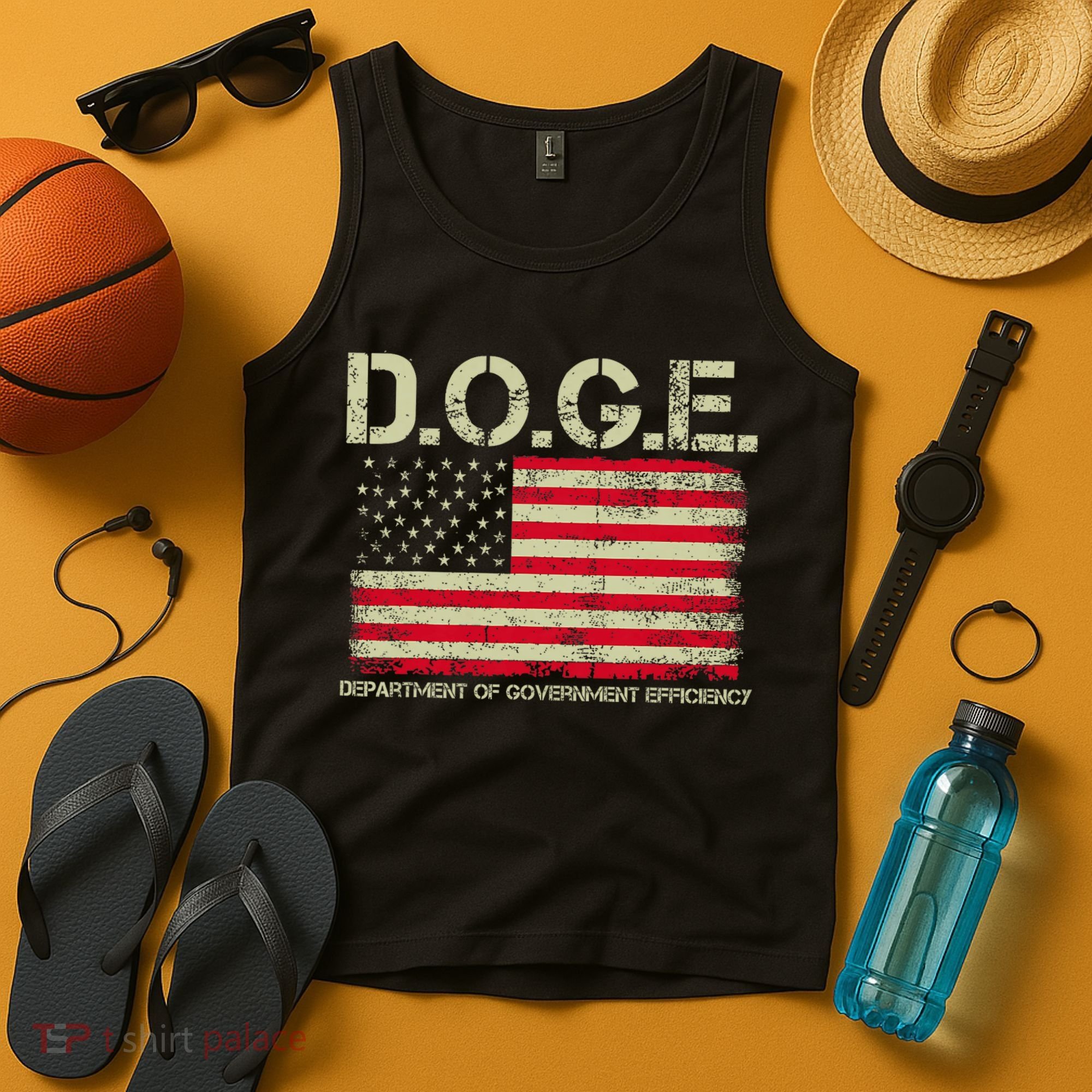 D.O.G.E Doge Department Of Government Efficiency On Back Tank Top
