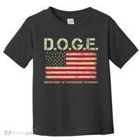 D.O.G.E Doge Department Of Government Efficiency On Back Toddler T-Shirt thumb 0