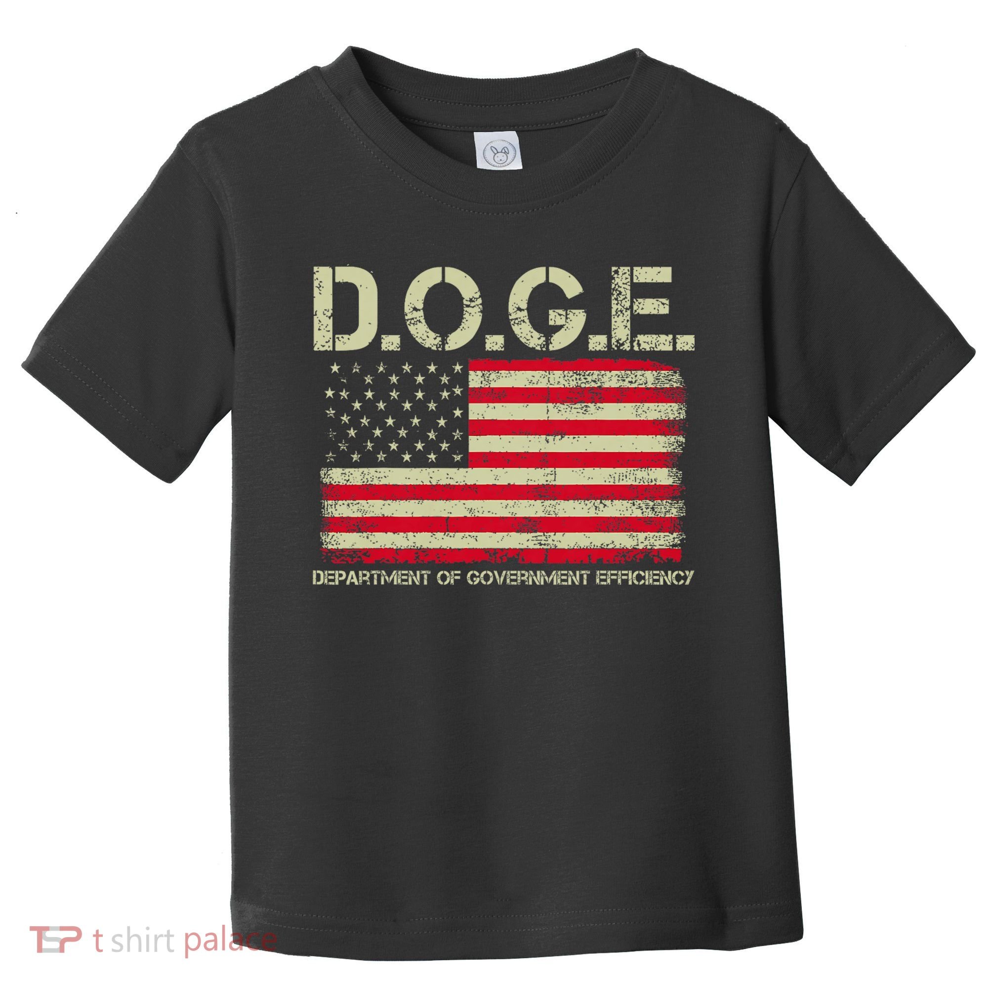 D.O.G.E Doge Department Of Government Efficiency On Back Toddler T-Shirt