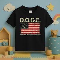 D.O.G.E Doge Department Of Government Efficiency On Back Toddler T-Shirt thumb 3
