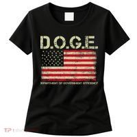 D.O.G.E Doge Department Of Government Efficiency On Back Women's T-Shirt thumb 0