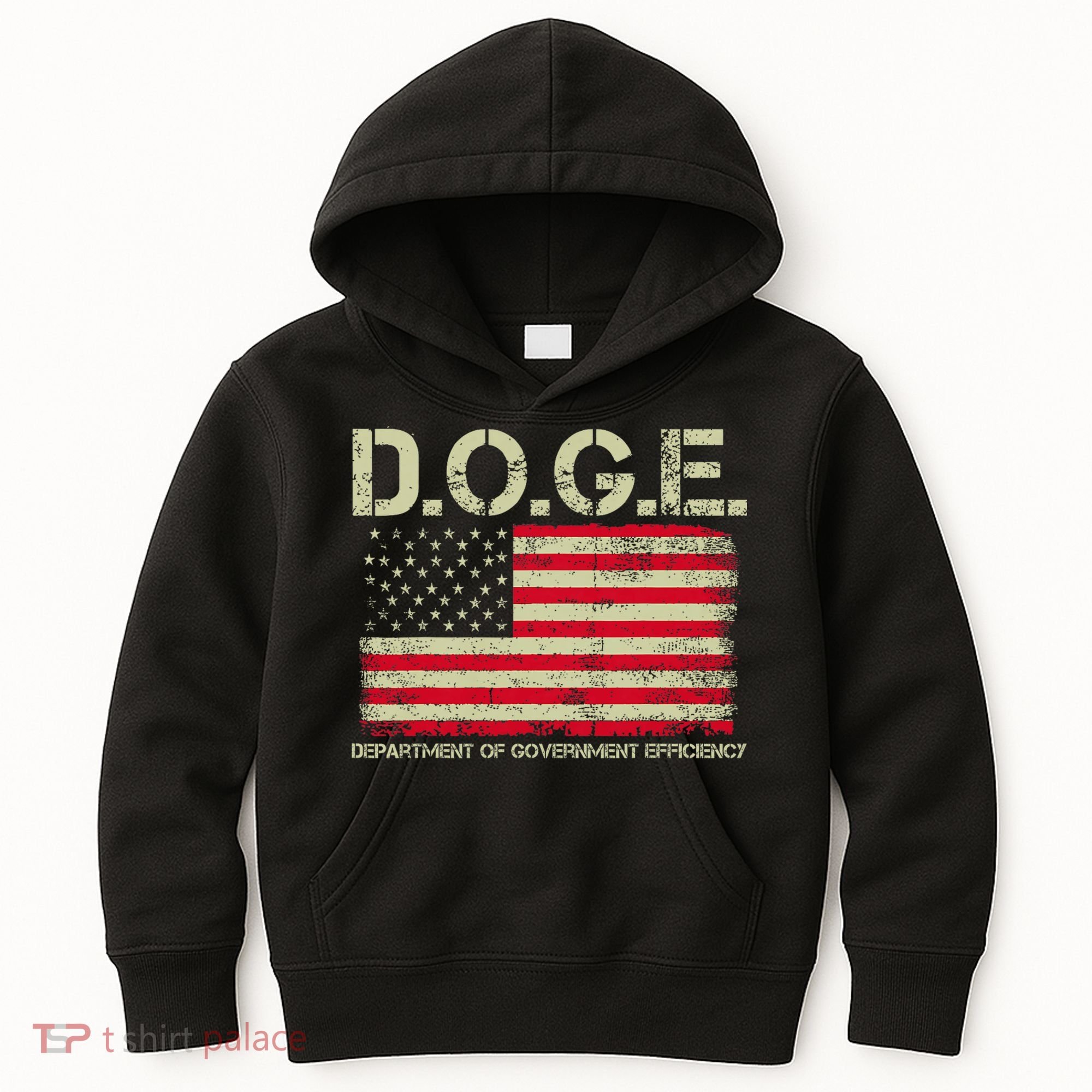 D.O.G.E Doge Department Of Government Efficiency On Back Kids Hoodie