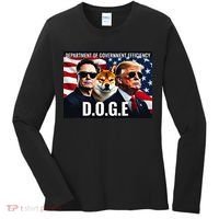 D.O.G.E Doge Department Of Government Efficiency Women's Long Sleeve Shirt thumb 0