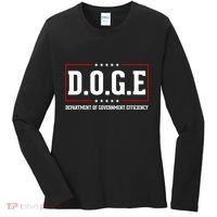 Doge D.O.G.E Department Of Government Efficiency Women's Long Sleeve Shirt thumb 0