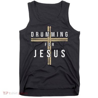 Drummer Drumming Drums Percussion I Jesus Christian Church Tank Top