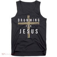 Drummer Drumming Drums Percussion I Jesus Christian Church Tank Top thumb 0