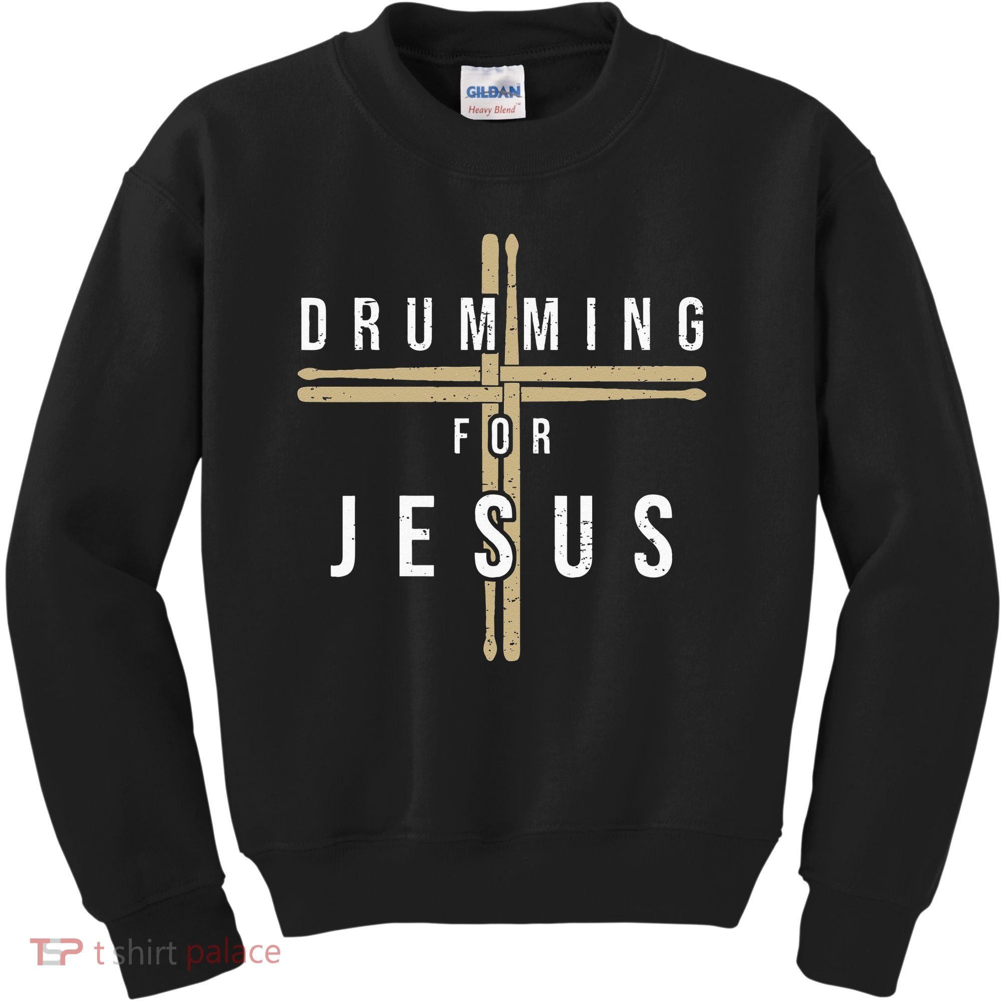 Drummer Drumming Drums Percussion I Jesus Christian Church Kids Sweatshirt