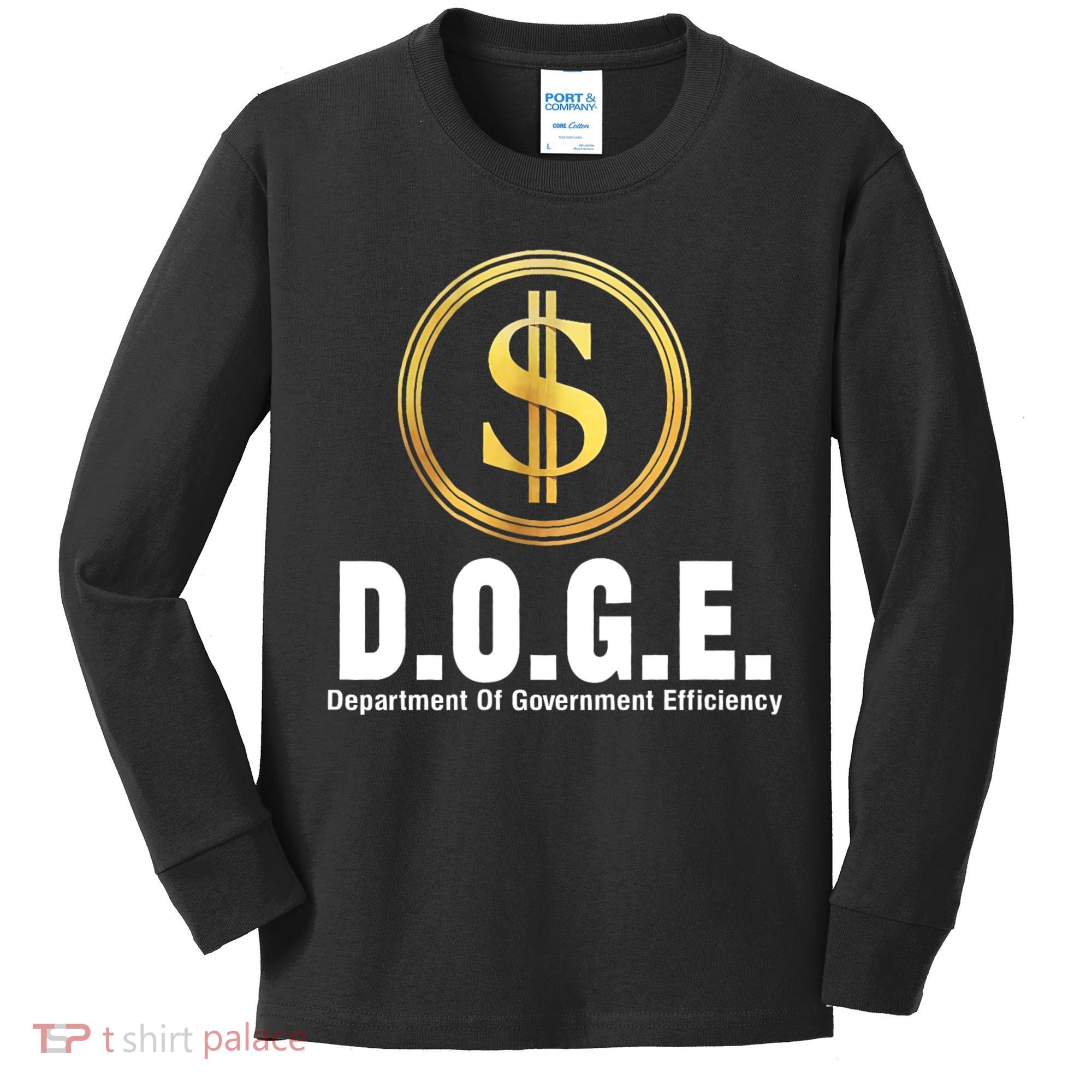 D.O.G.E Doge Department Of Government Efficiency Kids Long Sleeve Shirt