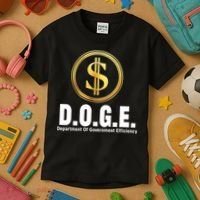 D.O.G.E Doge Department Of Government Efficiency Kids T-Shirt thumb 3