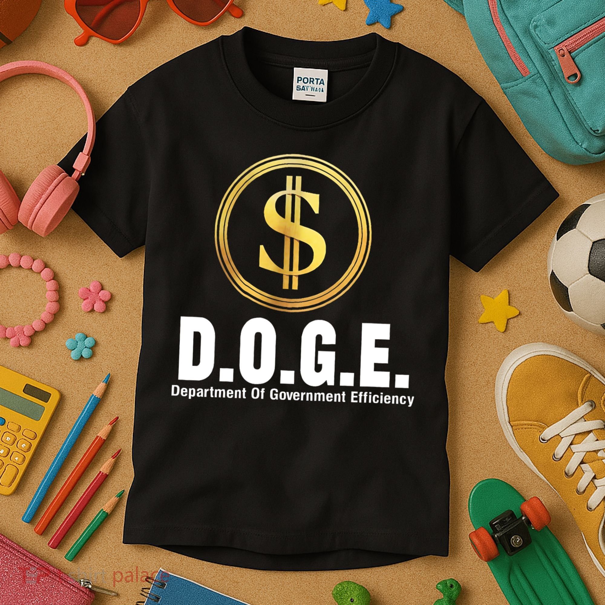 D.O.G.E Doge Department Of Government Efficiency Kids T-Shirt