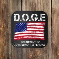D.O.G.E Doge Department Of Government Efficiency Coaster thumb 0