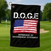 D.O.G.E Doge Department Of Government Efficiency Golf Towel thumb 1