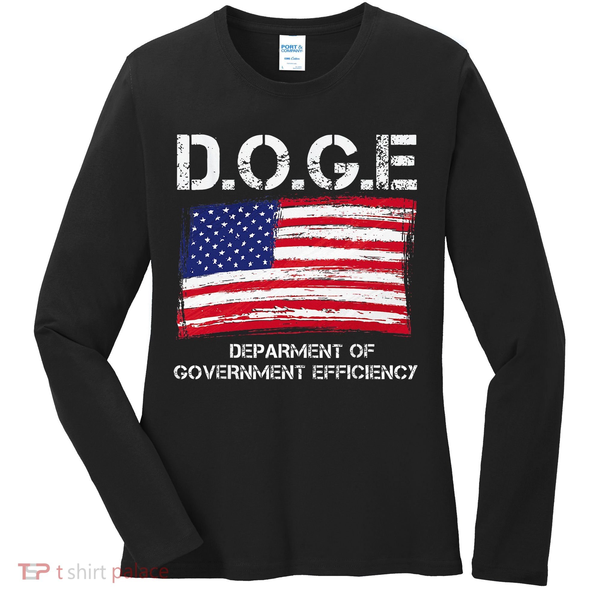 D.O.G.E Doge Department Of Government Efficiency Women's Long Sleeve Shirt