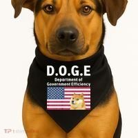 D.O.G.E Doge Department Of Government Efficiency USA-Made Doggie Bandana thumb 1