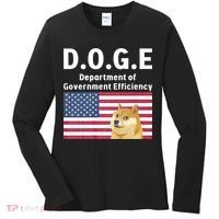 D.O.G.E Doge Department Of Government Efficiency Women's Long Sleeve Shirt thumb 0