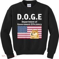 D.O.G.E Doge Department Of Government Efficiency Kids Sweatshirt thumb 0