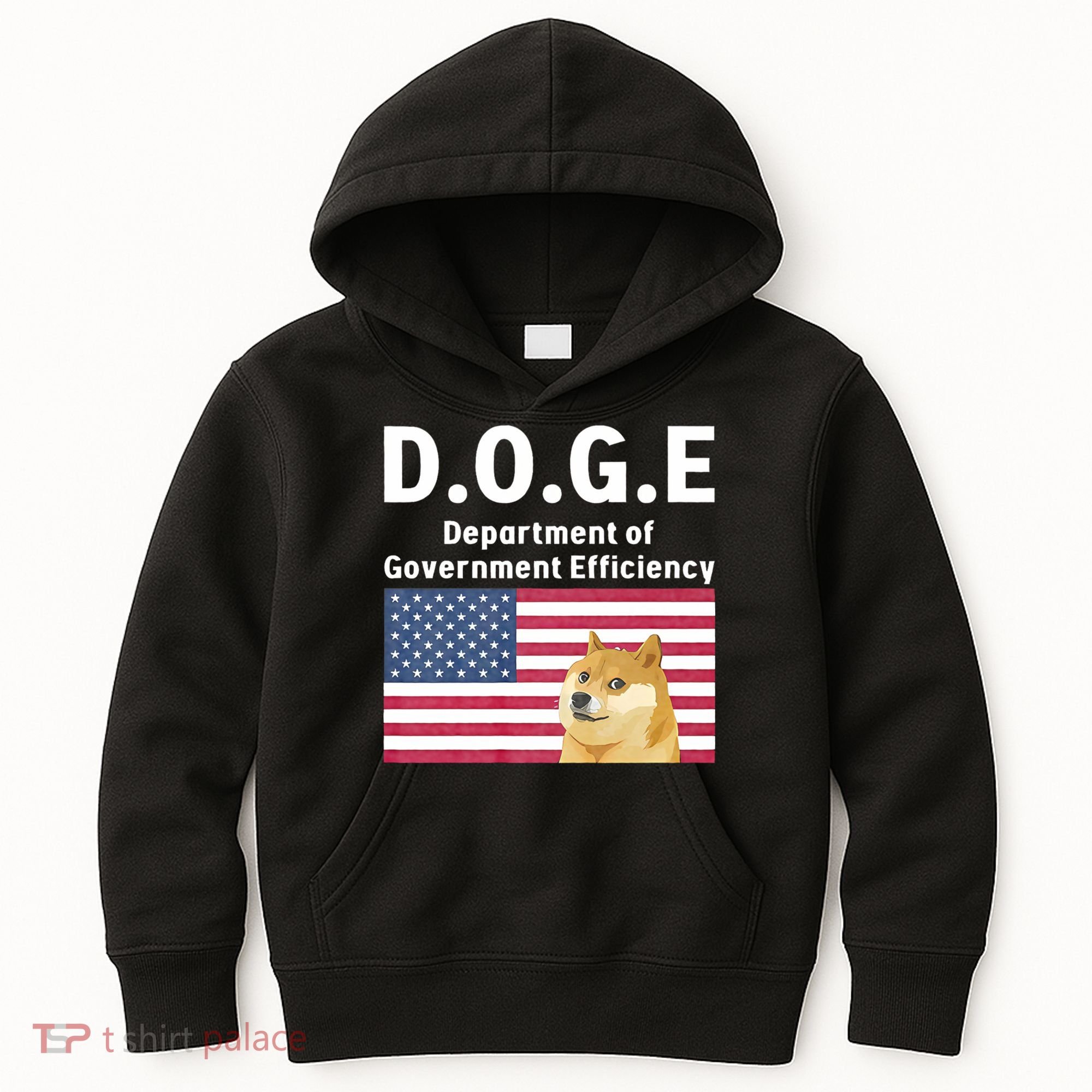 D.O.G.E Doge Department Of Government Efficiency Kids Hoodie