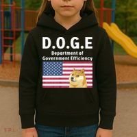 D.O.G.E Doge Department Of Government Efficiency Kids Hoodie thumb 3