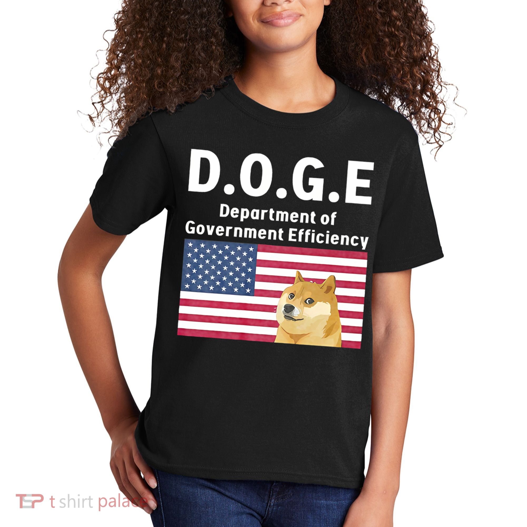 D.O.G.E Doge Department Of Government Efficiency Kids T-Shirt