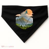Dungeons Dragons DnD D20 Dice Mountain Nature Scene USA-Made Doggie Bandana thumb 0