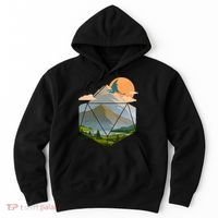 Dungeons Dragons DnD D20 Dice Mountain Nature Scene Hoodie thumb 0