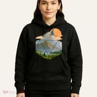 Dungeons Dragons DnD D20 Dice Mountain Nature Scene Hoodie thumb 5
