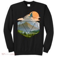 Dungeons Dragons DnD D20 Dice Mountain Nature Scene Sweatshirt thumb 0