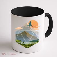 Dungeons Dragons DnD D20 Dice Mountain Nature Scene Coffee Mug thumb 1