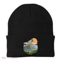 Dungeons Dragons DnD D20 Dice Mountain Nature Scene Beanie thumb 0