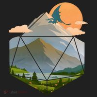 Dungeons Dragons DnD D20 Dice Mountain Nature Scene Beanie thumb 2