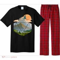 Dungeons Dragons DnD D20 Dice Mountain Nature Scene Pajama Set thumb 0