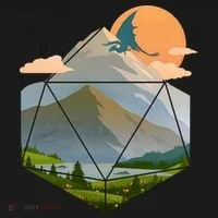 Dungeons Dragons DnD D20 Dice Mountain Nature Scene Women's Hoodie thumb 2