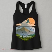 Dungeons Dragons DnD D20 Dice Mountain Nature Scene Women's Tank Top thumb 3