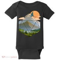 Dungeons Dragons DnD D20 Dice Mountain Nature Scene Baby Bodysuit thumb 0