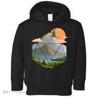 Dungeons Dragons DnD D20 Dice Mountain Nature Scene Toddler Hoodie thumb 0
