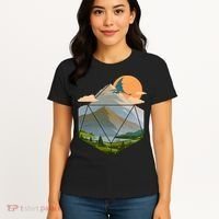 Dungeons Dragons DnD D20 Dice Mountain Nature Scene Women's T-Shirt thumb 4
