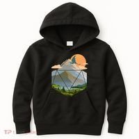Dungeons Dragons DnD D20 Dice Mountain Nature Scene Kids Hoodie thumb 0