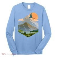 Dungeons Dragons DnD D20 Dice Mountain Nature Scene Long Sleeve Shirt thumb 0