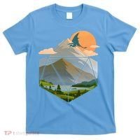 Dungeons Dragons DnD D20 Dice Mountain Nature Scene T-Shirt thumb 0