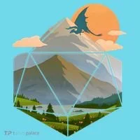 Dungeons Dragons DnD D20 Dice Mountain Nature Scene T-Shirt thumb 6