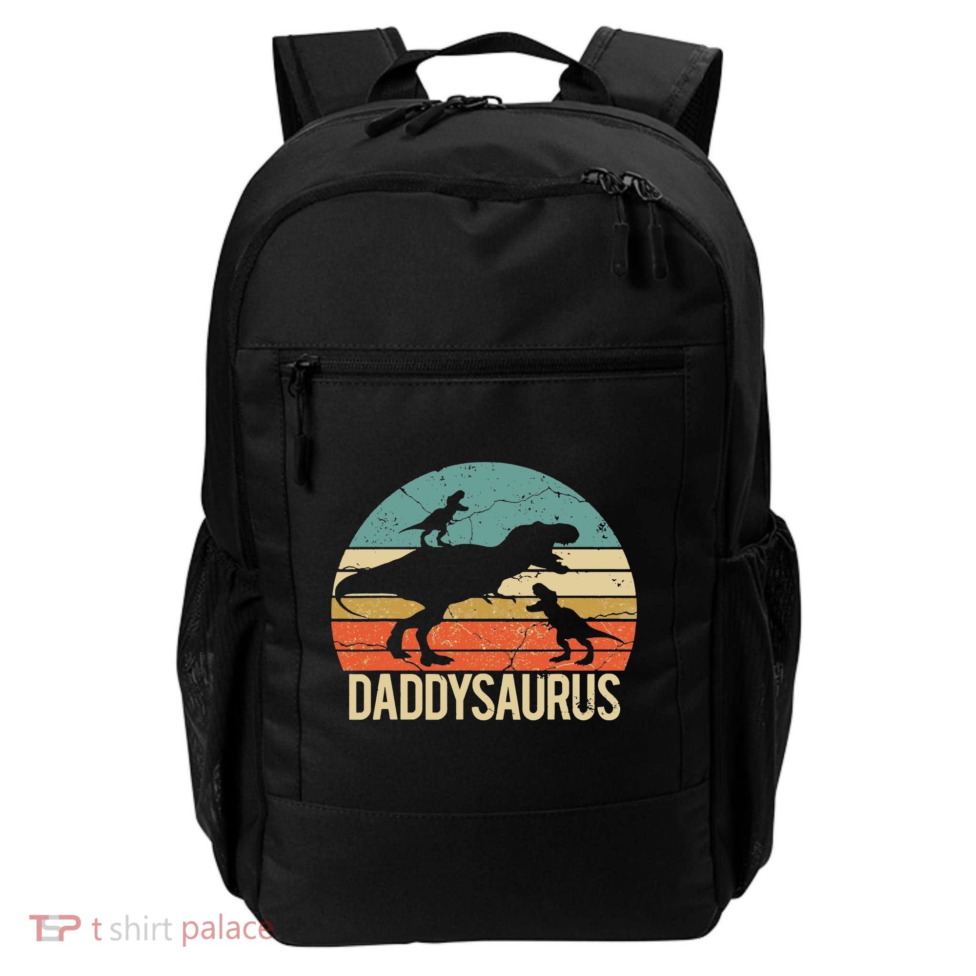 Daddy Dinosaur Daddysaurus 2 Two Christmas For Dad Backpack