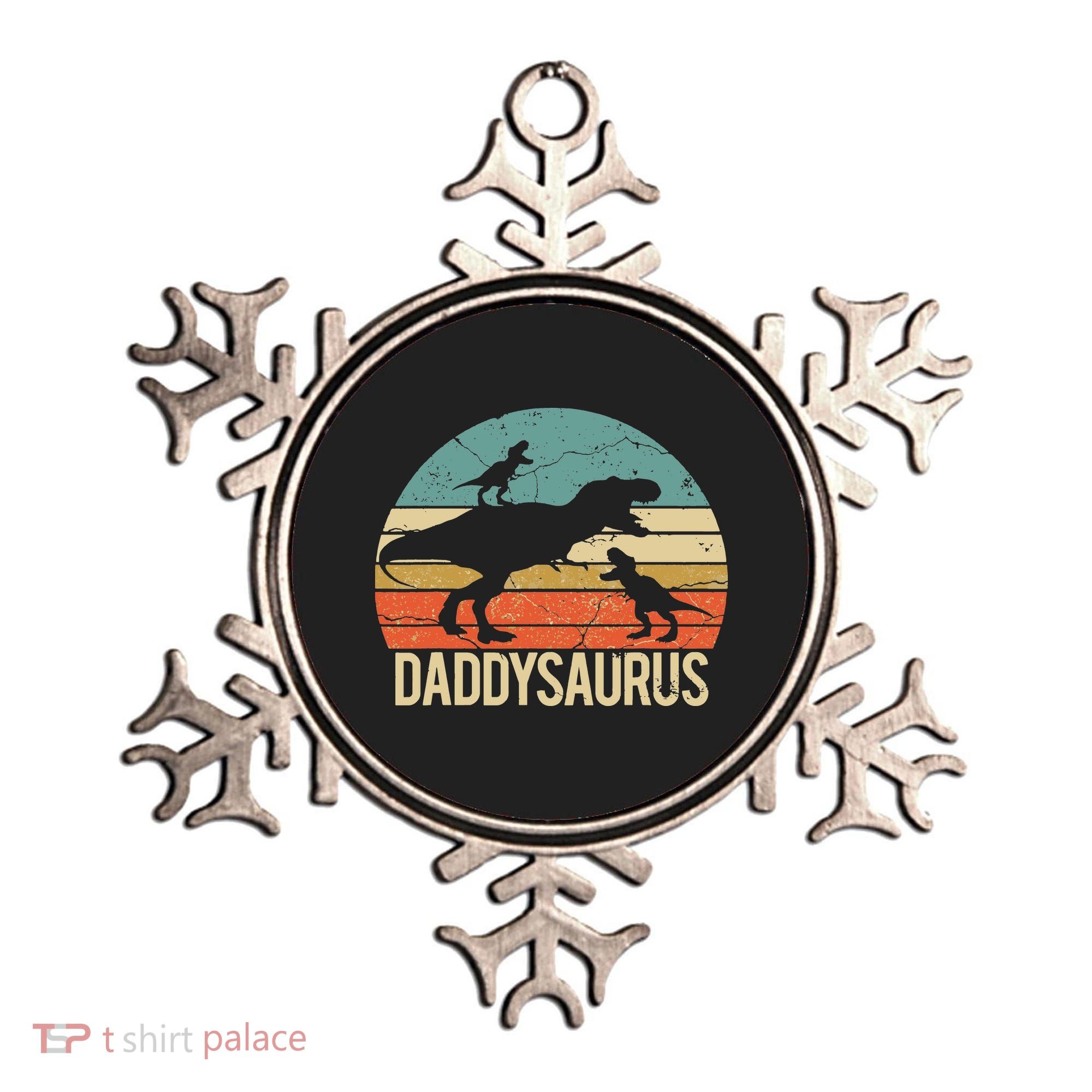 Daddy Dinosaur Daddysaurus 2 Two Christmas For Dad Ornament