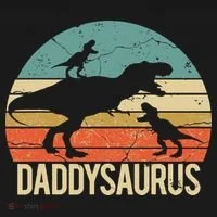 Daddy Dinosaur Daddysaurus 2 Two Christmas For Dad Ornament thumb 1
