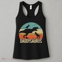 Daddy Dinosaur Daddysaurus 2 Two Christmas For Dad Women's Tank Top thumb 3