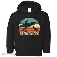 Daddy Dinosaur Daddysaurus 2 Two Christmas For Dad Toddler Hoodie thumb 0